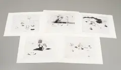 A Folio Of Five Etchings by Anthony Benjamin, sold Jan 2023
