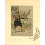 Charles Johnson Payne, Jock, with blindstamp and printed remarque