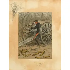Charles Johnson Payne, Le 75, with blindstamp and printed remarque
