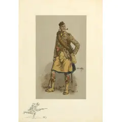 Charles Johnson Payne, `Jock` With A Pipe, with printed remarque