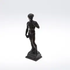 Untitled by Michelangelo, a patinated bronze study of David, sold Oct 2022