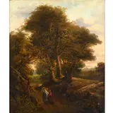 The Little Faggot Gatherers by John Joseph Barker of Bath, sold Oct 2022