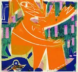 Tierwärter by HAP Grieshaber, Woodcut printed in colours, sold Mar 2002