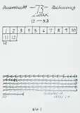 Hanne Darboven, 2 Bll. Querschnitt-73-Index, 1973, Drawing