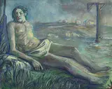 Alfred Kubin, Liegender männlicher Halbakt