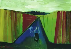 Der Weg by Josef Scharl, 1936, Gouache, sold Mar 2002