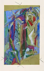 Jacques Villon, Hommage à Leonardo da Vinci, Gouache