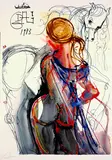 Salvador Dalí, Ecuyère et cheval, Silkscreen printed in colours