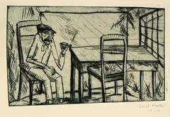 Der Irre by Erich Heckel, 1914, Drypoint, sold Mar 2002