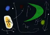 Aus: Le Lézard aux plumes d´Or by Joan Miró, 1971, Lithograph printed in colours, sold Mar 2002