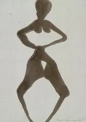 Lothar Fischer, Figuration, Indian ink brush