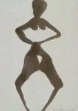 Lothar Fischer, Figuration, Indian ink brush