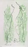 Max Ernst, Les chiens ont soif, 1964, Colour etching