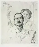 Lovis Corinth, Selbstbildnis mit Gattin, Etching