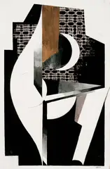 Fritz Burger-Mühlfeld, Komposition, Gouache