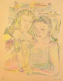 Oskar Kokoschka, Zwei Mädchen mit Taube