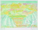 Eduard Bargheer, 3 Bll.: Epidaurus. Etruskisches Fresko, Tarquinia. Griechisches Theater, Segesta., Colour etching