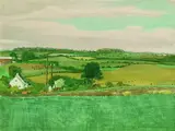 Kay H. Nebel, 3 Bll.: Landschaft, Baumstudien, Pferdestudie, Watercolour