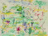 Ernst Geitlinger, Blumenwiese, 1961, Gouache