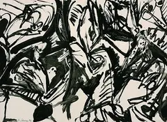 Helmut Sturm, Abstrakte Komposition, 1980, Brush and Indian ink drawing