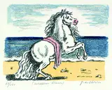 Das weiße Pferd by Giorgio de Chirico, 1970, Lithograph printed in colours, sold Mar 2002