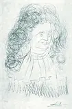 Portrait de La Fontaine by Salvador Dalí, Etching, sold Mar 2002