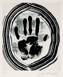 Motiv 8/1967 by Emil Schumacher, Aquatint, sold Mar 2002