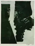 Horst Janssen, Selbst mit Kamera, Etching