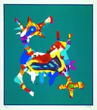 Otmar Alt, World flight souvenir, Silkscreen printed in colours