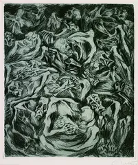 Carl Rabus, 2 Bll.: Kreisende Schatten I und II, Etching