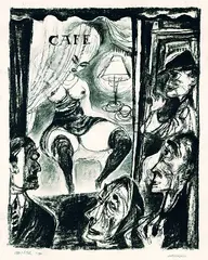 Antwerpen by Albert Birkle, Charcoal drawing, sold Dec 2001