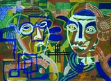 Josef Scharl, Retreat into confusion, 1946, Gouache