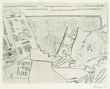 Erich Heckel, Lesende, Etching