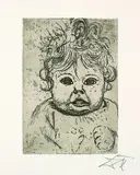 Otto Dix, 3 Bll.: Nelly II. Selbstporträt mit Hand. Malerportrait mit Pinsel und Palette