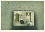 Friedrich Meckseper, Tisch mit Kugel, Etching