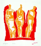 Henry Moore, Three standing figures, in: Shelter-Sketch-Book, 1967, Portfolio