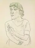 Max Beckmann, Sarika mit Zigarette, 1922, Lithograph