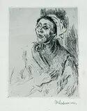 Max Liebermann, Aus dem Judenviertel in Amsterdam, Fischweib, 1908, Etching
