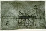 Anton Heyboer, Komposition grauer Balken, Etching
