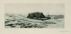Strandhäuser by Max Liebermann, Etching, sold Dec 2001