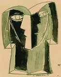 Hans Uhlmann, 2 Bll. Kopf. Paar