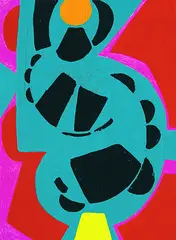 3 Bll. Kompositionen by Max Ackermann, Silkscreen, sold Dec 2001