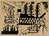 Lyonel Feininger, Schiffe im Hafen