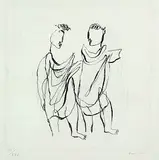 Jean Fautrier, Les Dieux et Les Hommes, Etching