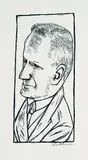 Max Beckmann, Bildnis Reinhard Piper, 1922, Woodcut