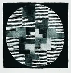 Adolf Fleischmann, 3 Bll.: Im Rund. Ohne Titel (2), Lithograph