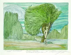Daphne by Ernst Fuchs, Lithograph, sold Dec 2001