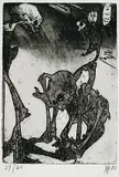 Horst Janssen, 5 Bll. aus: Nihil ut umbra, 1983, Etching