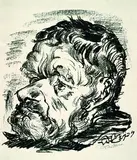 Ludwig Meidner, Alter Mann, 1913, Lithograph