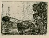 Josef Hegenbarth, Der Tote, Drypoint